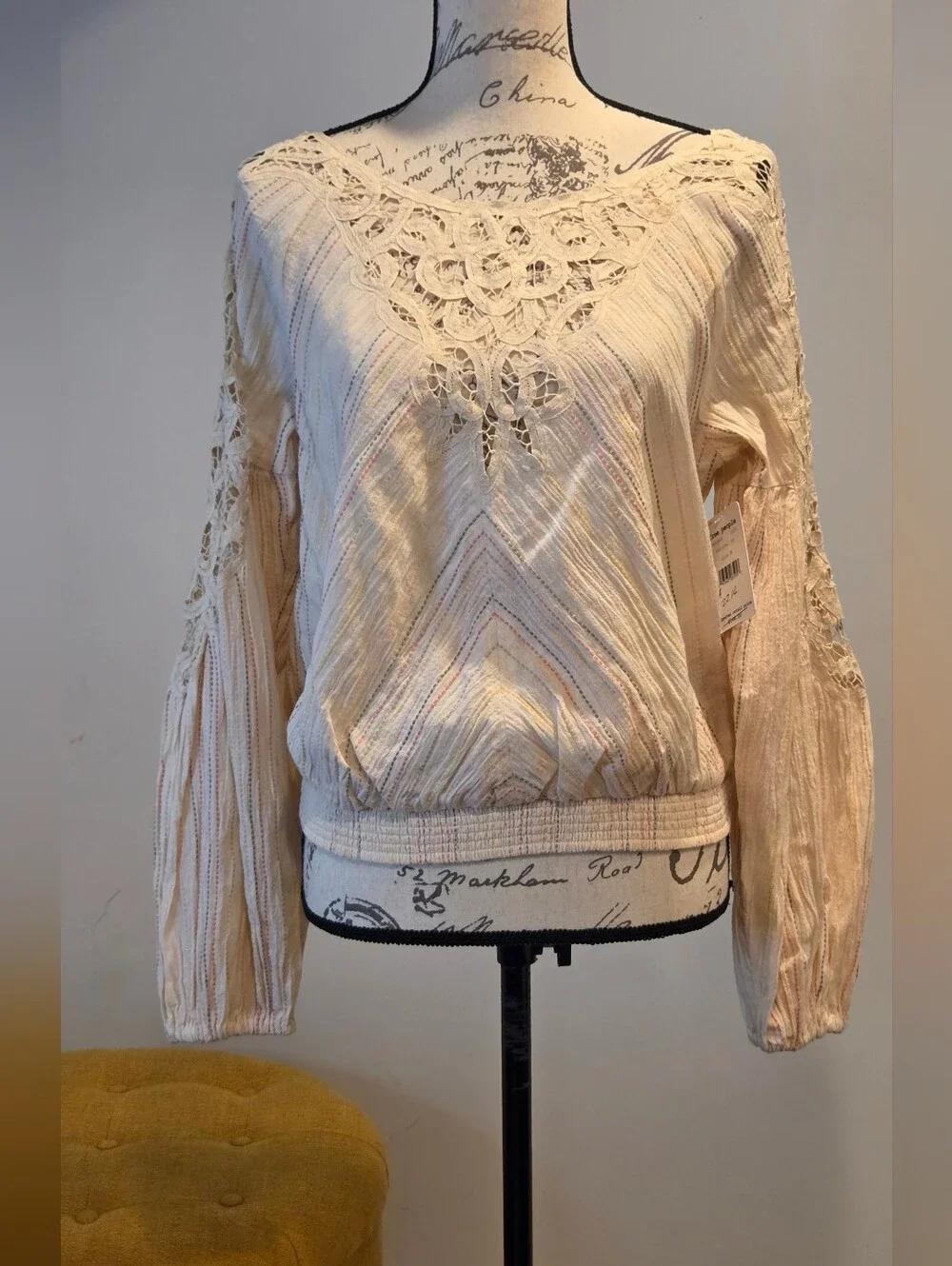 Free People cream peasant